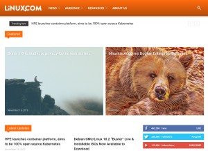 How linux.com looks like on a tablet such as an iPad.