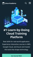 How linuxacademy.com looks like on a mobile device such as an iPhone.