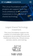 How linuxfoundation.org looks like on a mobile device such as an iPhone.