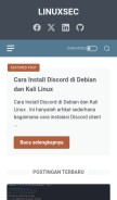 How linuxsec.org looks like on a mobile device such as an iPhone.