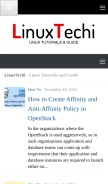 How linuxtechi.com looks like on a mobile device such as an iPhone.