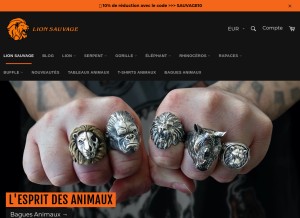 How lion-sauvage.com looks like on a tablet such as an iPad.