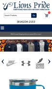 How lions-pride.com looks like on a mobile device such as an iPhone.