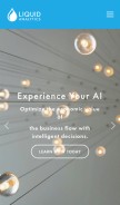 How liquidanalytics.com looks like on a mobile device such as an iPhone.