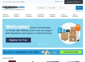 How liquidation.com looks like on a tablet such as an iPad.