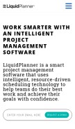 How liquidplanner.com looks like on a mobile device such as an iPhone.