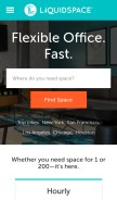 How liquidspace.com looks like on a mobile device such as an iPhone.