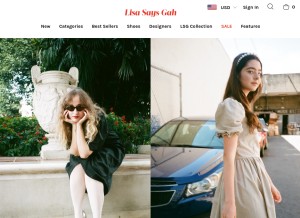 How lisasaysgah.com looks like on a tablet such as an iPad.
