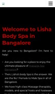 How lishabodyspa.com looks like on a mobile device such as an iPhone.