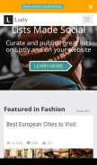 How list.ly looks like on a mobile device such as an iPhone.