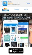 How listia.com looks like on a mobile device such as an iPhone.