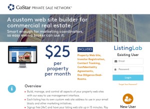 How listinglab.com looks like on a tablet such as an iPad.