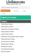 How listinkerala.com looks like on a mobile device such as an iPhone.