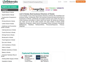 How listinkerala.com looks like on a tablet such as an iPad.
