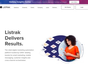 How listrak.com looks like on a tablet such as an iPad.