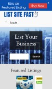 How listsitefast.com looks like on a mobile device such as an iPhone.