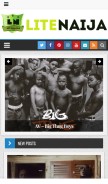 How lite9ja.com.ng looks like on a mobile device such as an iPhone.