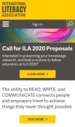 How literacyworldwide.org looks like on a mobile device such as an iPhone.