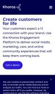 How lithium.com looks like on a mobile device such as an iPhone.