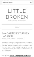 How littlebroken.com looks like on a mobile device such as an iPhone.