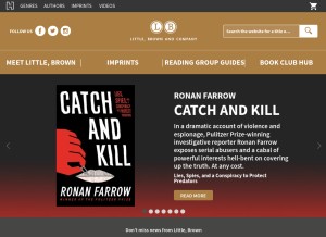 How littlebrown.com looks like on a tablet such as an iPad.