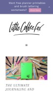 How littlecoffeefox.com looks like on a mobile device such as an iPhone.