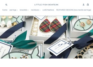 How littlefishboateak.com looks like on a tablet such as an iPad.