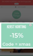 How littlethingz.be looks like on a mobile device such as an iPhone.