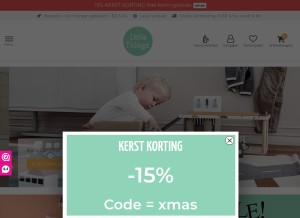 How littlethingz.be looks like on a tablet such as an iPad.