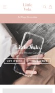 How littlevola.com looks like on a mobile device such as an iPhone.