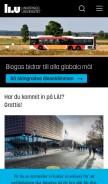 How liu.se looks like on a mobile device such as an iPhone.