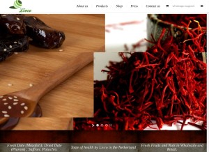 How livco.nl looks like on a tablet such as an iPad.