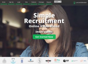 How live-interview.com looks like on a tablet such as an iPad.