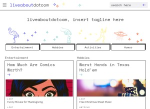 How liveabout.com looks like on a tablet such as an iPad.