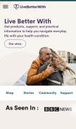 How livebetterwith.com looks like on a mobile device such as an iPhone.