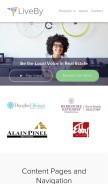 How liveby.com looks like on a mobile device such as an iPhone.