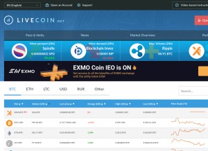 How livecoin.net looks like on a tablet such as an iPad.