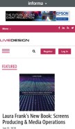 How livedesignonline.com looks like on a mobile device such as an iPhone.