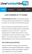 How livefootballontv.com looks like on a mobile device such as an iPhone.