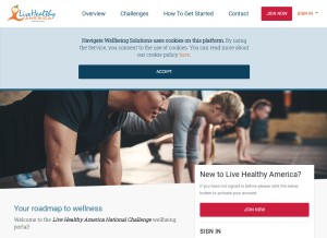 How livehealthyignite.com looks like on a tablet such as an iPad.