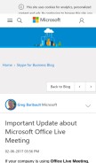 How livemeeting.com looks like on a mobile device such as an iPhone.