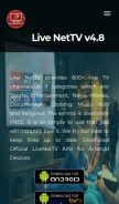 How livenettv.bz looks like on a mobile device such as an iPhone.