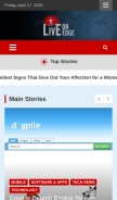 How liveonedge.com looks like on a mobile device such as an iPhone.