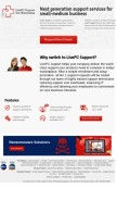 How livepcsupport.com looks like on a mobile device such as an iPhone.