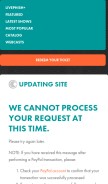 How livephish.com looks like on a mobile device such as an iPhone.