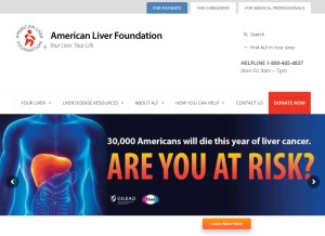 How liverfoundation.org looks like on a tablet such as an iPad.