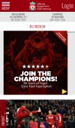 How liverpool.no looks like on a mobile device such as an iPhone.