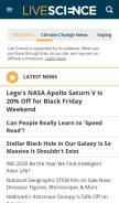 How livescience.com looks like on a mobile device such as an iPhone.