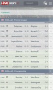 How livescore.bz looks like on a mobile device such as an iPhone.