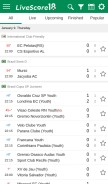 How livescore18.com looks like on a mobile device such as an iPhone.